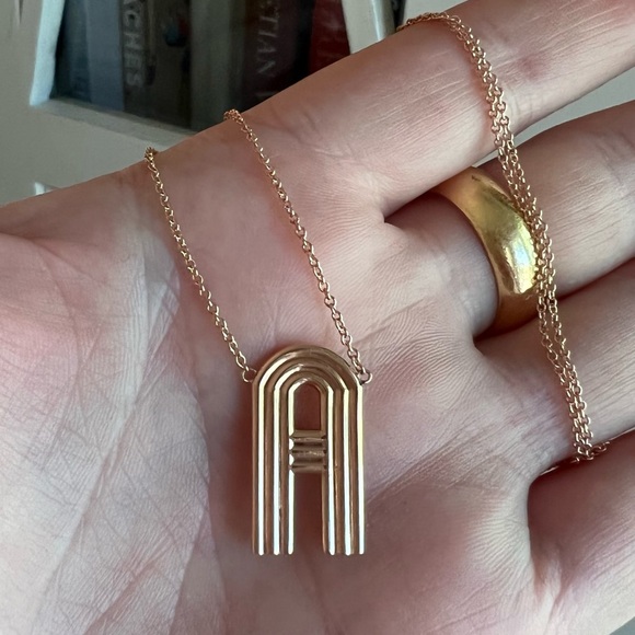 14k initial necklace - Picture 4 of 6